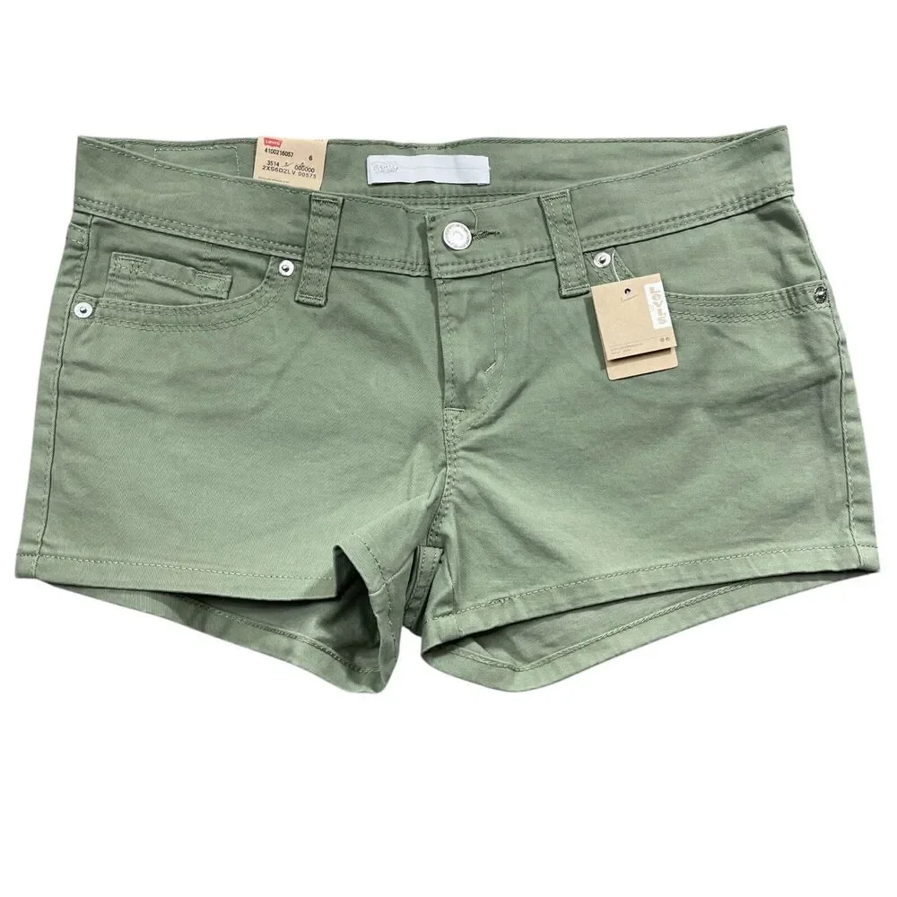 Levis NEW‎ With Tags Shorts Green 9/29 Shortie Shorts Zipper Closure Pockets